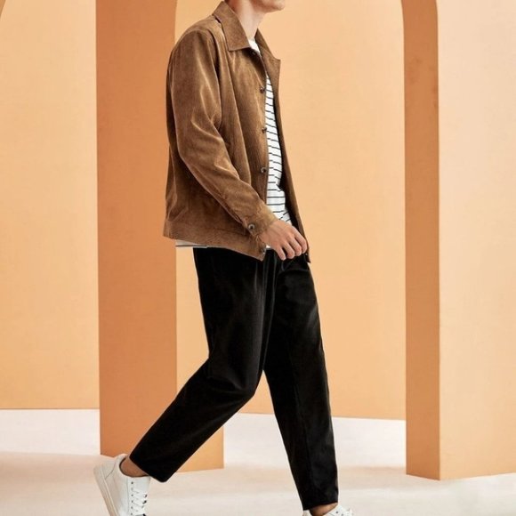 Brown Mens Courdoy Jacket - Picture 2 of 5